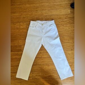 Frame Denim Le High Straight White Jeans